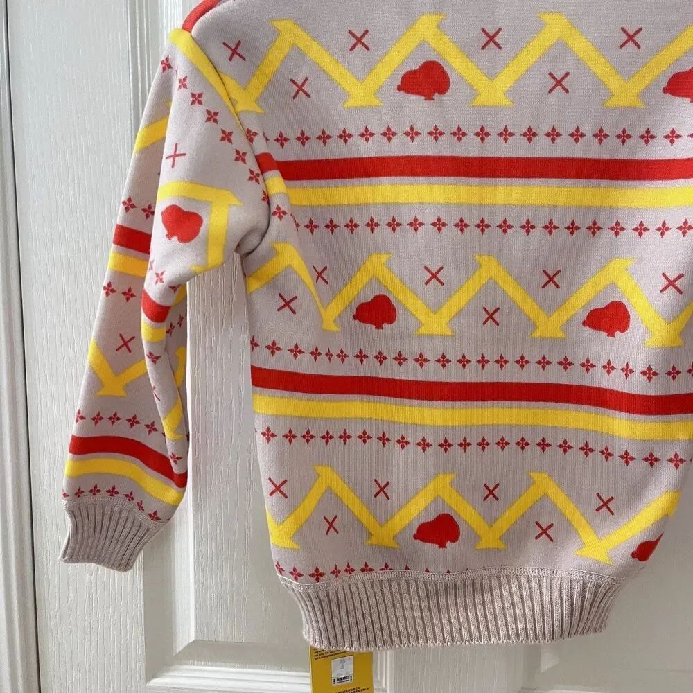 Peanuts Snoopy Fair Isle Sweater Sweatshirt Kids Size 140 US 9-11 NWT